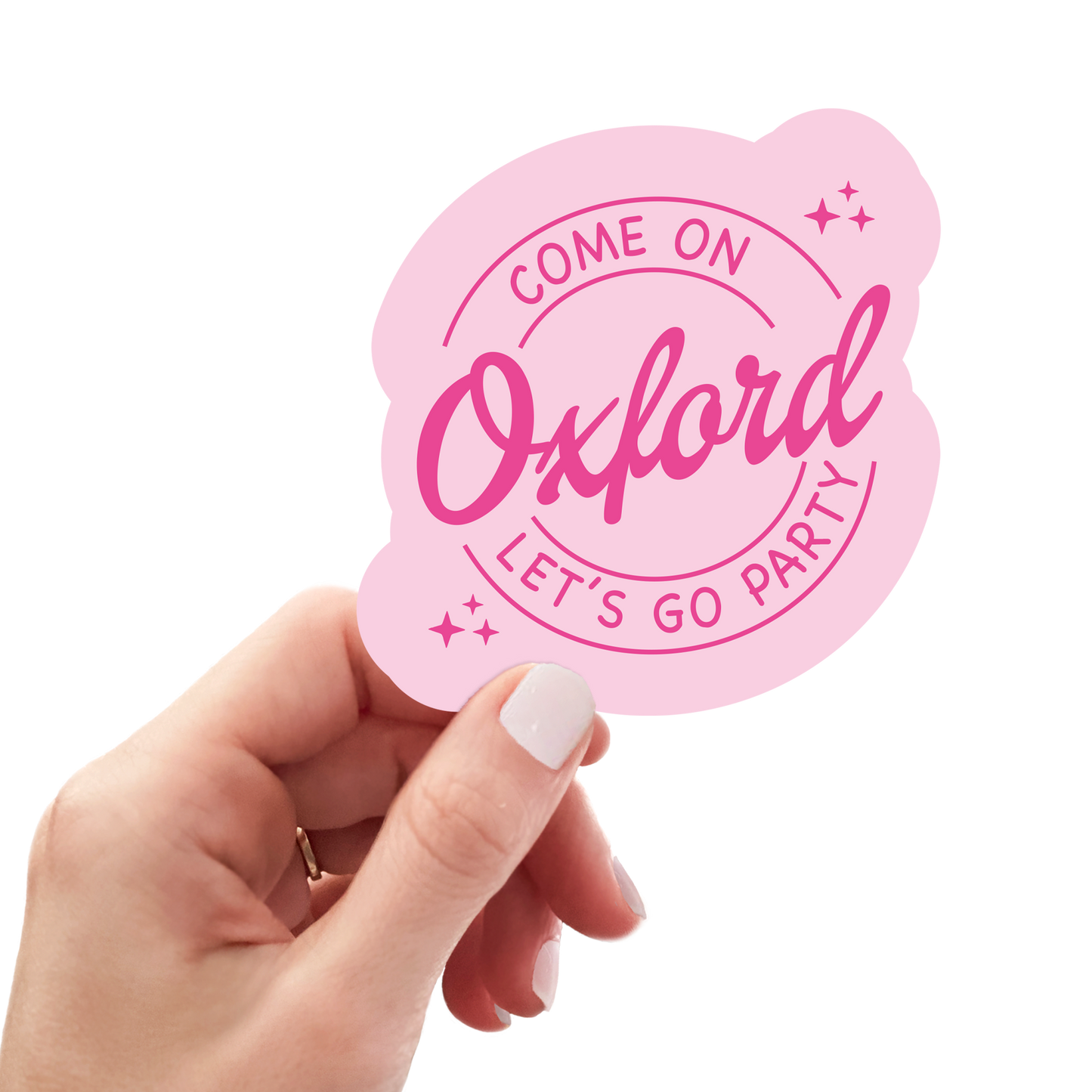 Barbie Inspired Let's Go Party Sticker