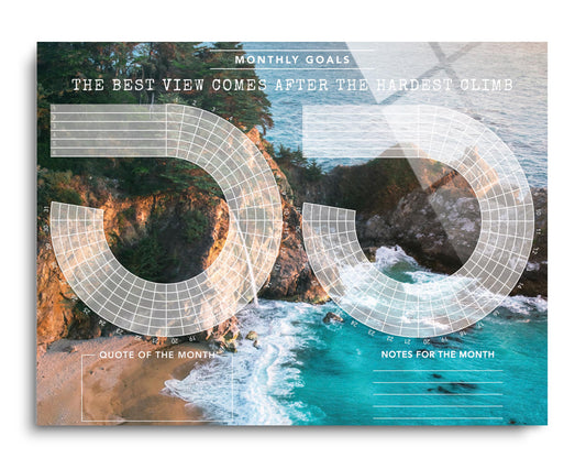 Mountain Beach Habit Tracker The Best View | 16x12