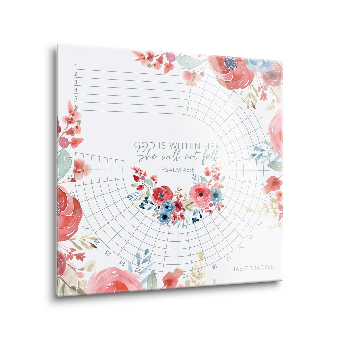 Mother's Day Tracker Floral She Will Not Fall | 12x12