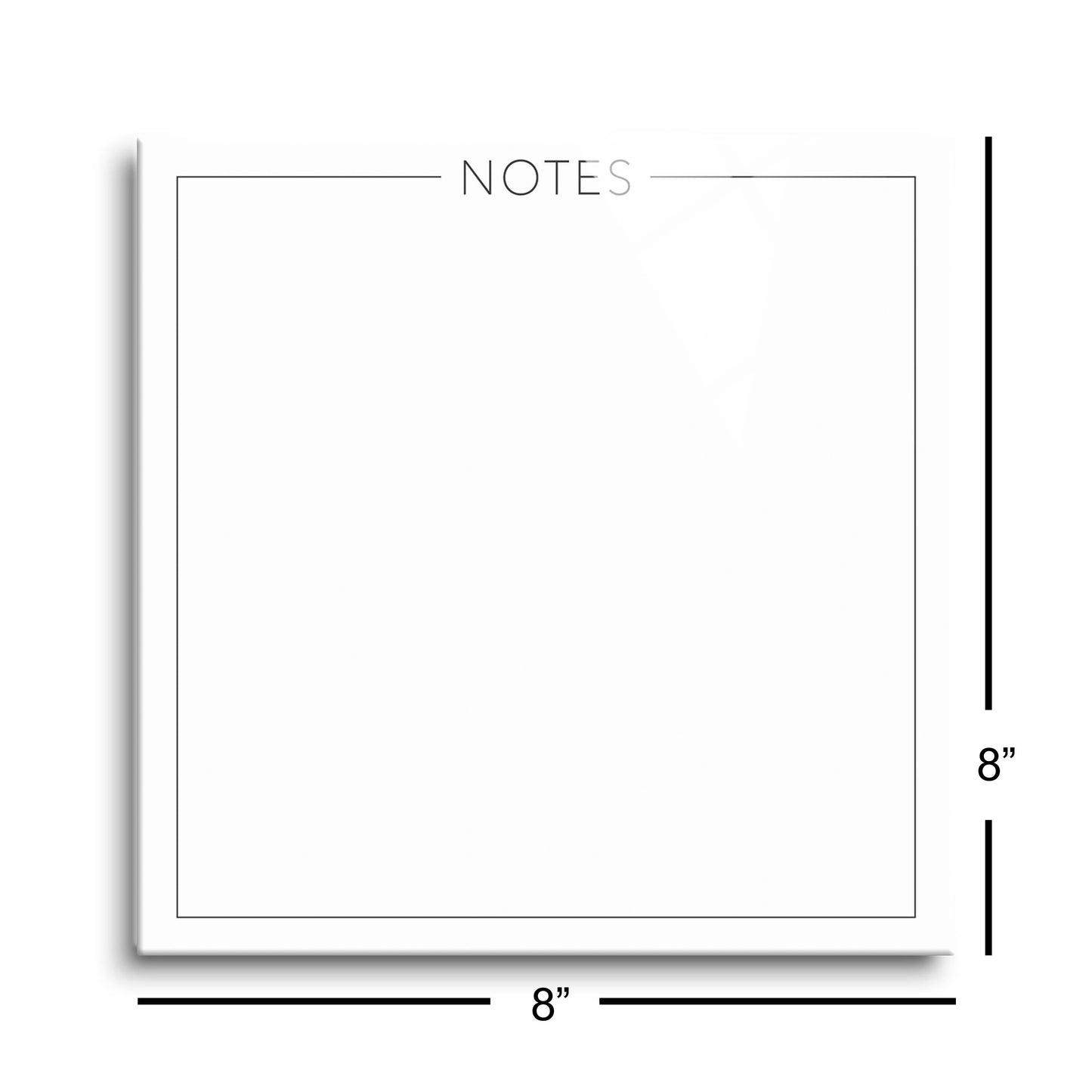Minimalistic White Notes | 8x8
