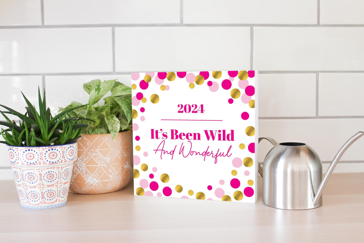 Graduation 2024 It's Been Wild Pink Confetti | 10x10