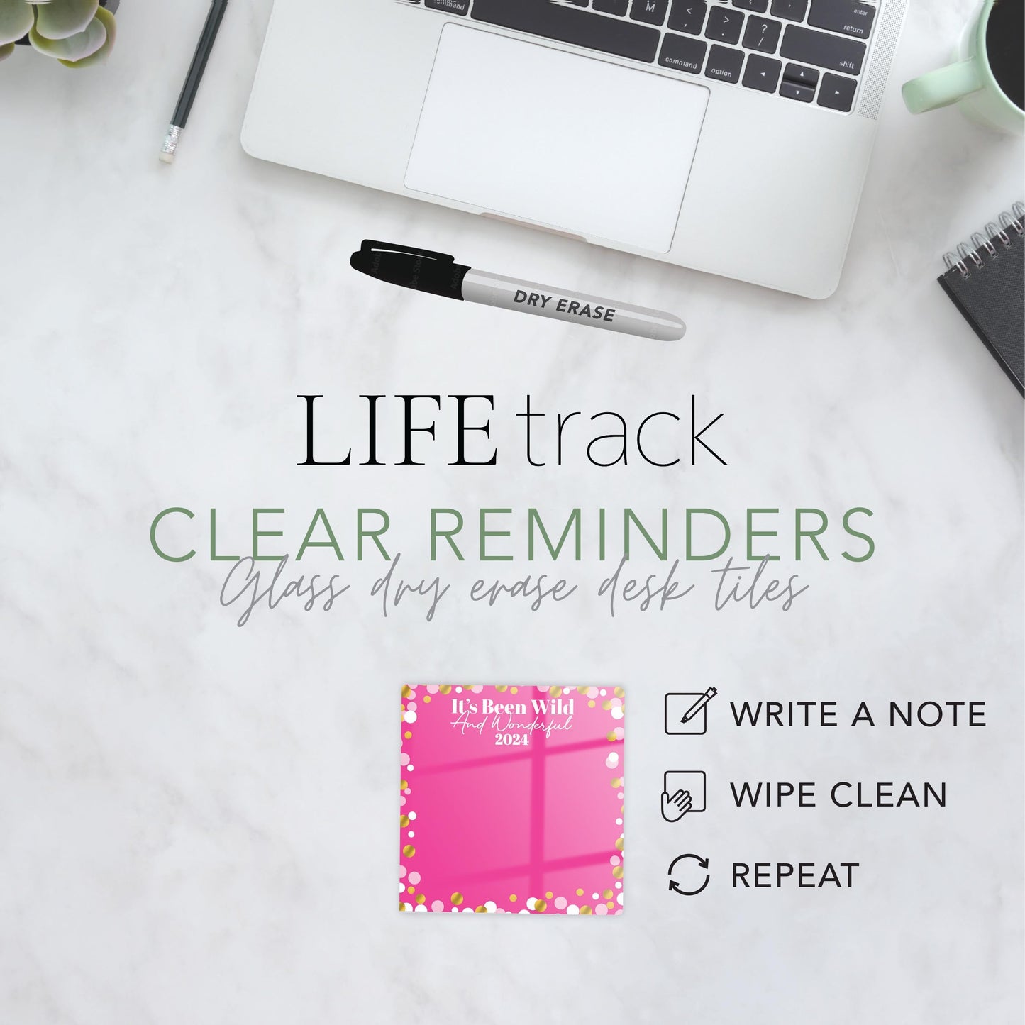 Graduation Reminders Pink Confetti Wild Wonderful | 4x4