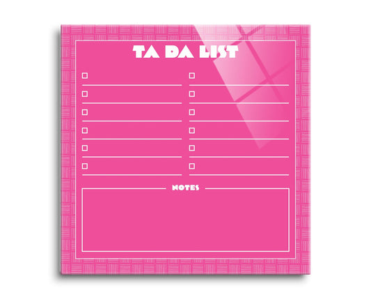 Neon Pink Ta Da List | 8x8