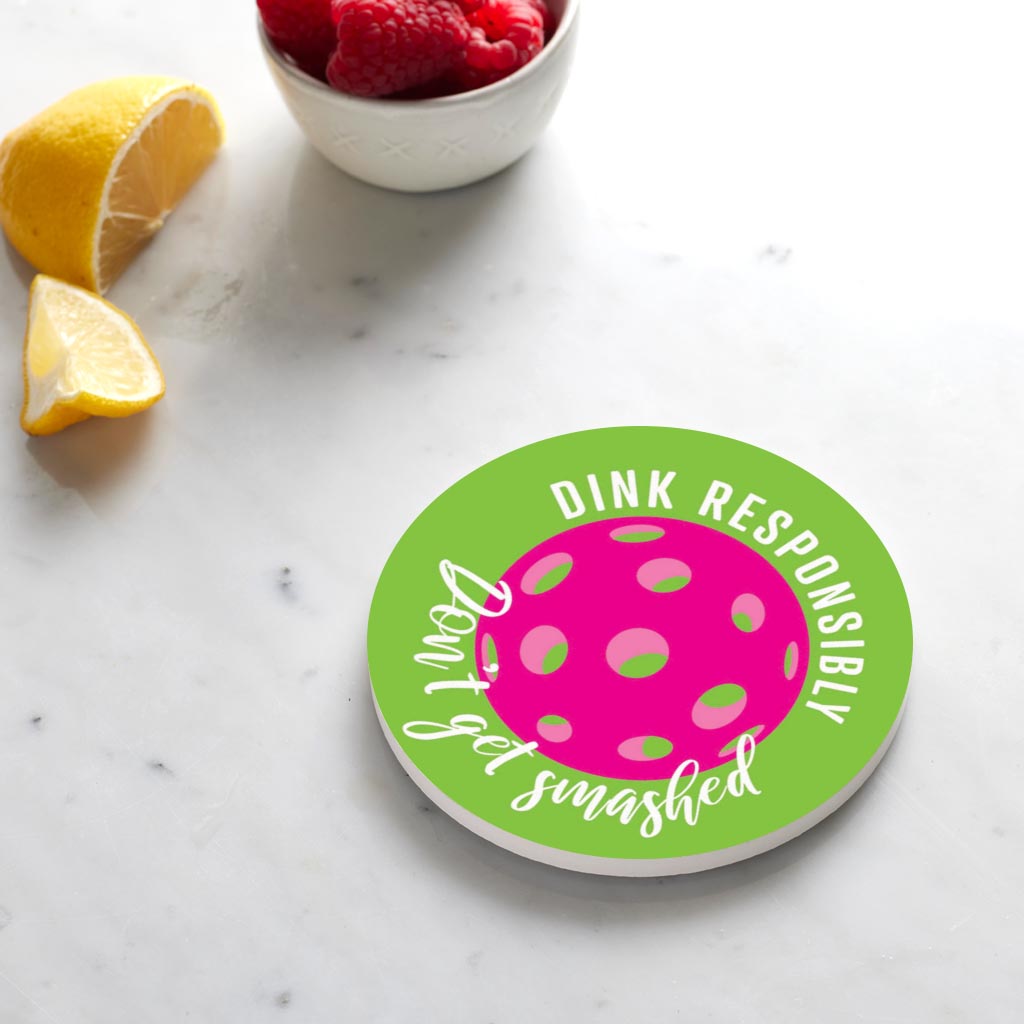 Neon Pickleball Dink Responsibly Green | 4x4