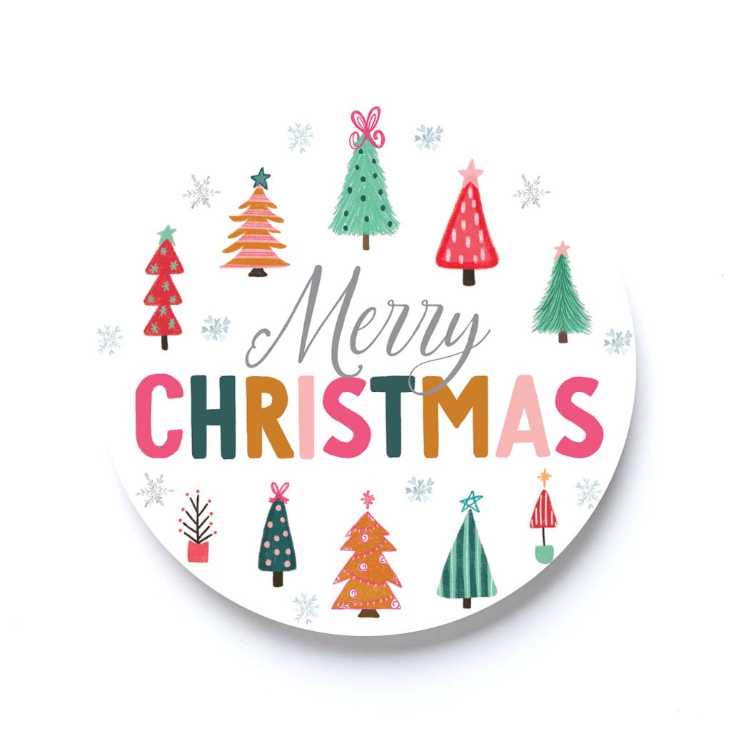 Car Coaster Whimsy Wonderland Bright Merry Christmas 2 | 2.65x2.65