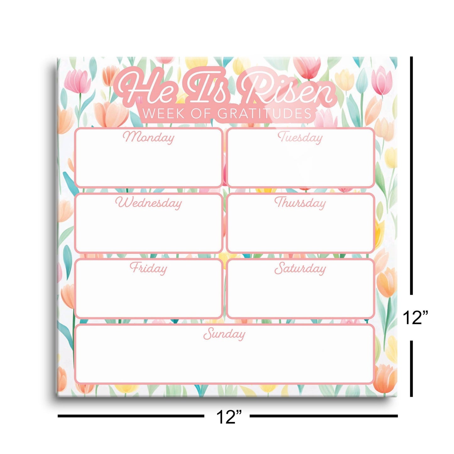 Spring Tracker He Is Risen Week Of Gratitudes | 12x12
