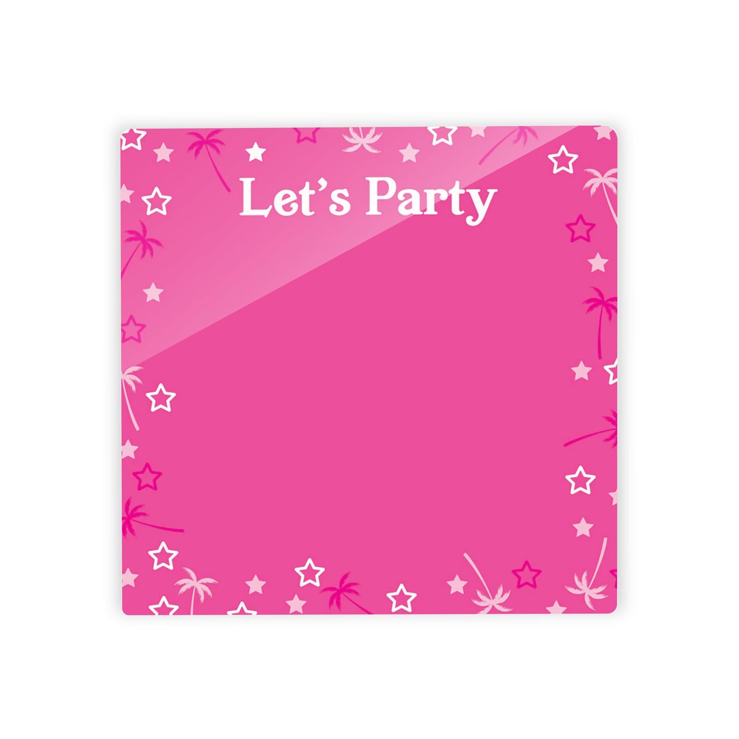 Pink Dream Stars and Palm Trees Let’s Party | 4x4
