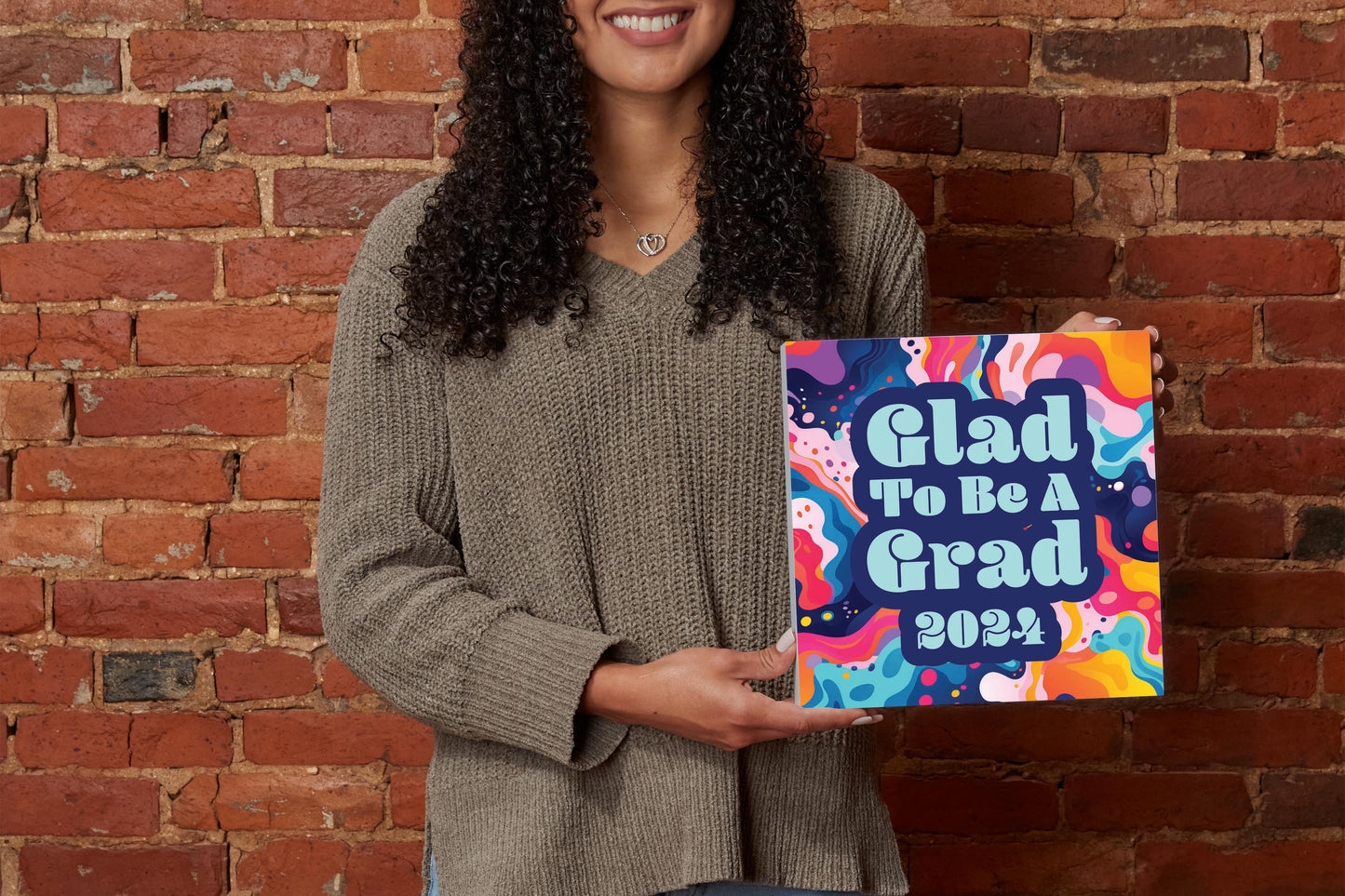 Graduation 2024 Glad To Be A Grad Abstract Fluid | 10x10