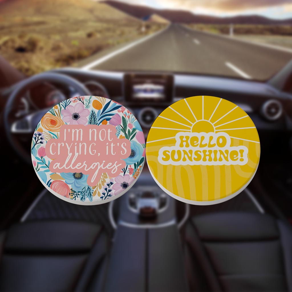 Spring Offset Car Coaster Set 2 | 2.65x2.65