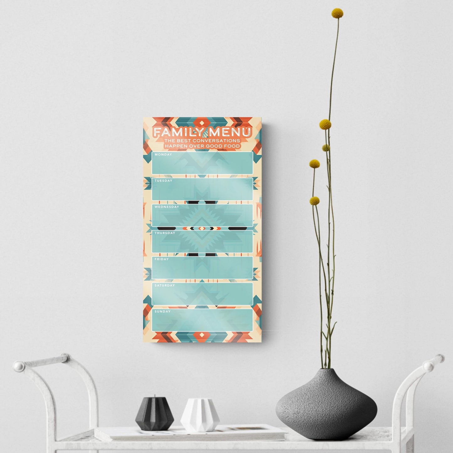 Western Quilt Pattern Family Menu | 8x16