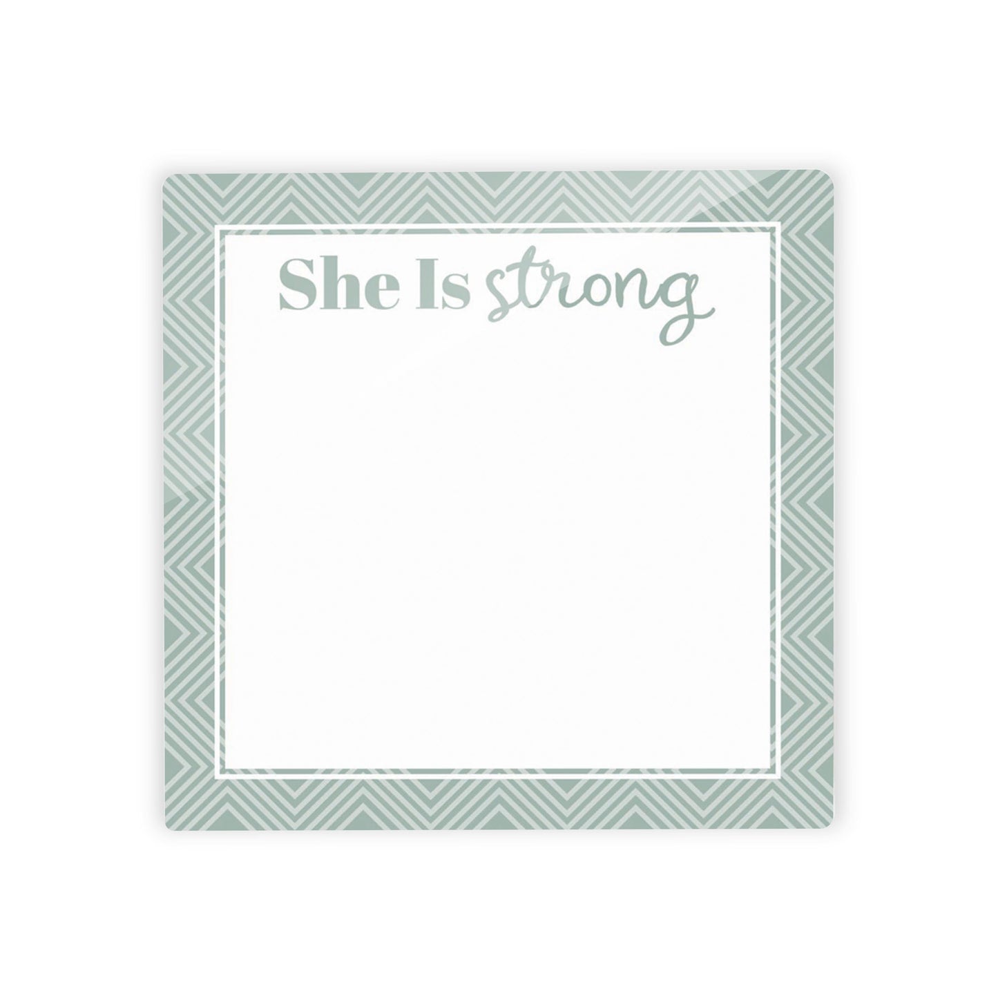 Mother's Day Green pattern She Is Strong | 4x4