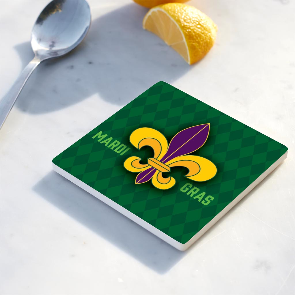 Mardi Gras Fleur De Lis | 4x4