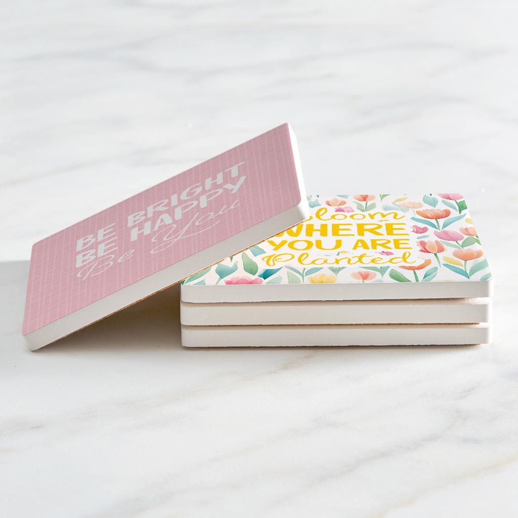 Spring Offset Square Coaster Set | 4x4