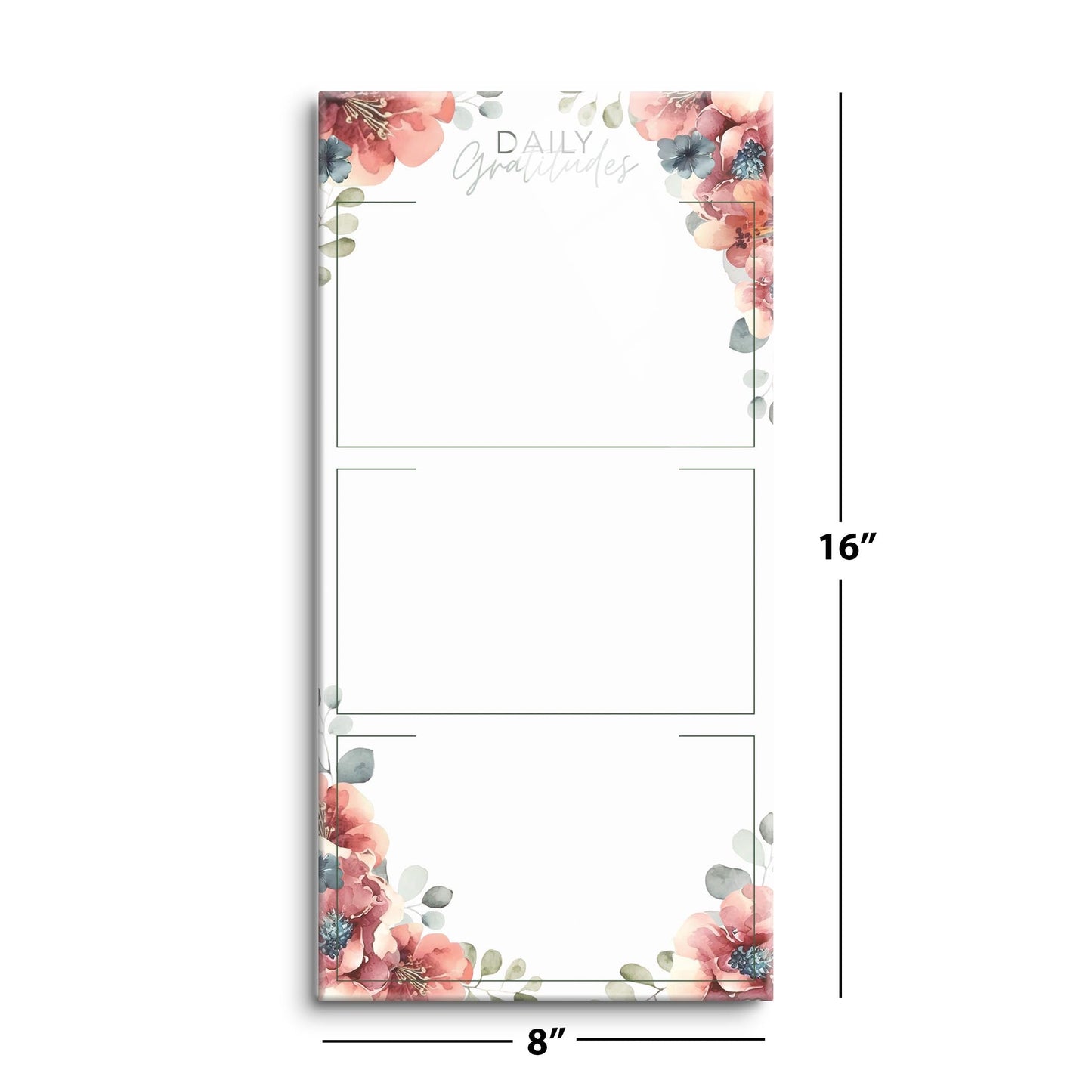 Floral Daily Gratitudes Message Board | 8x16