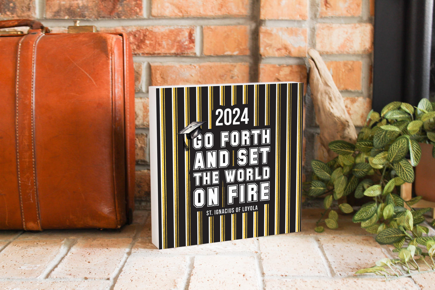Graduation 2024 Gold Stripe | 10x10
