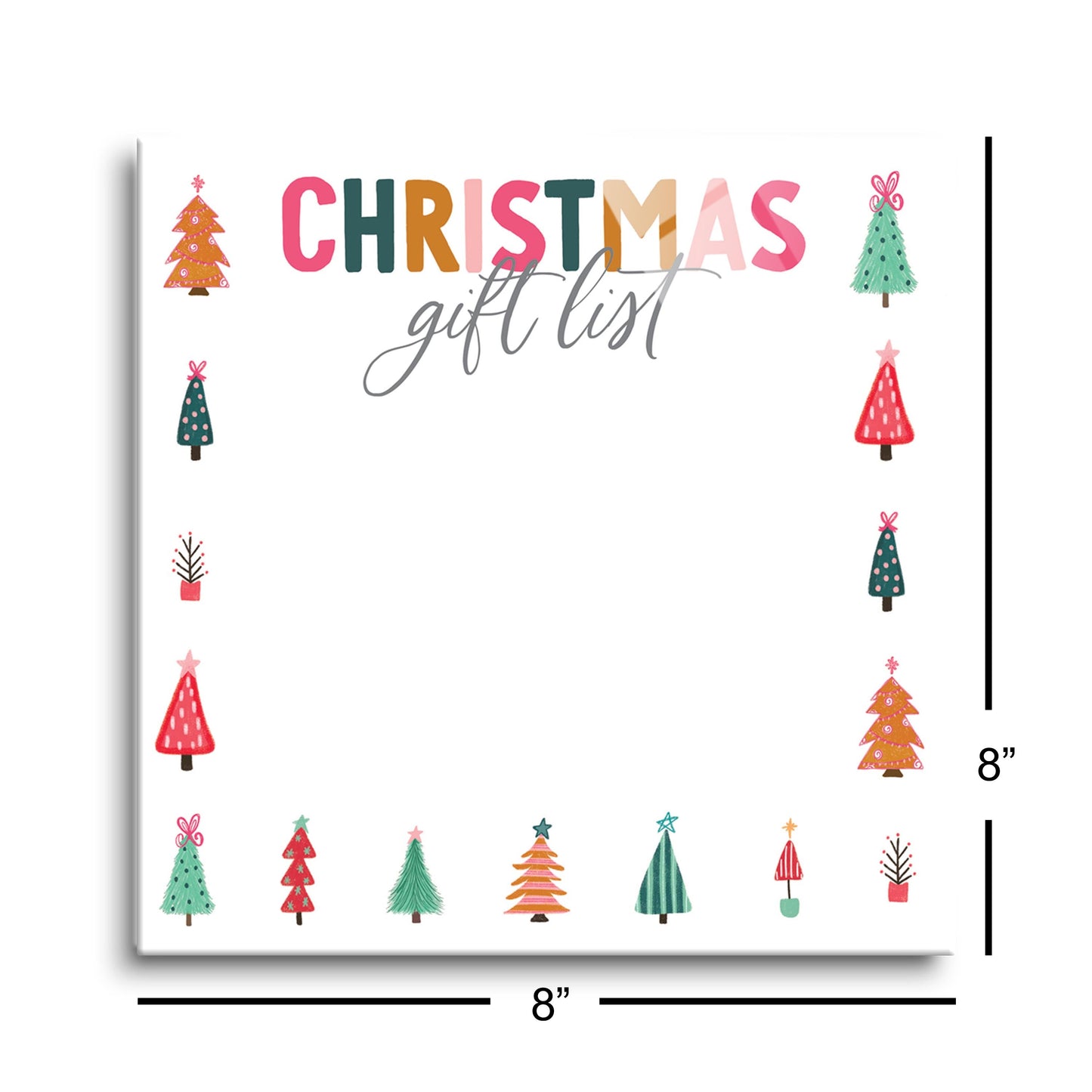 Clairmont & Co Whimsy Bright Christmas Gift List | 8x8