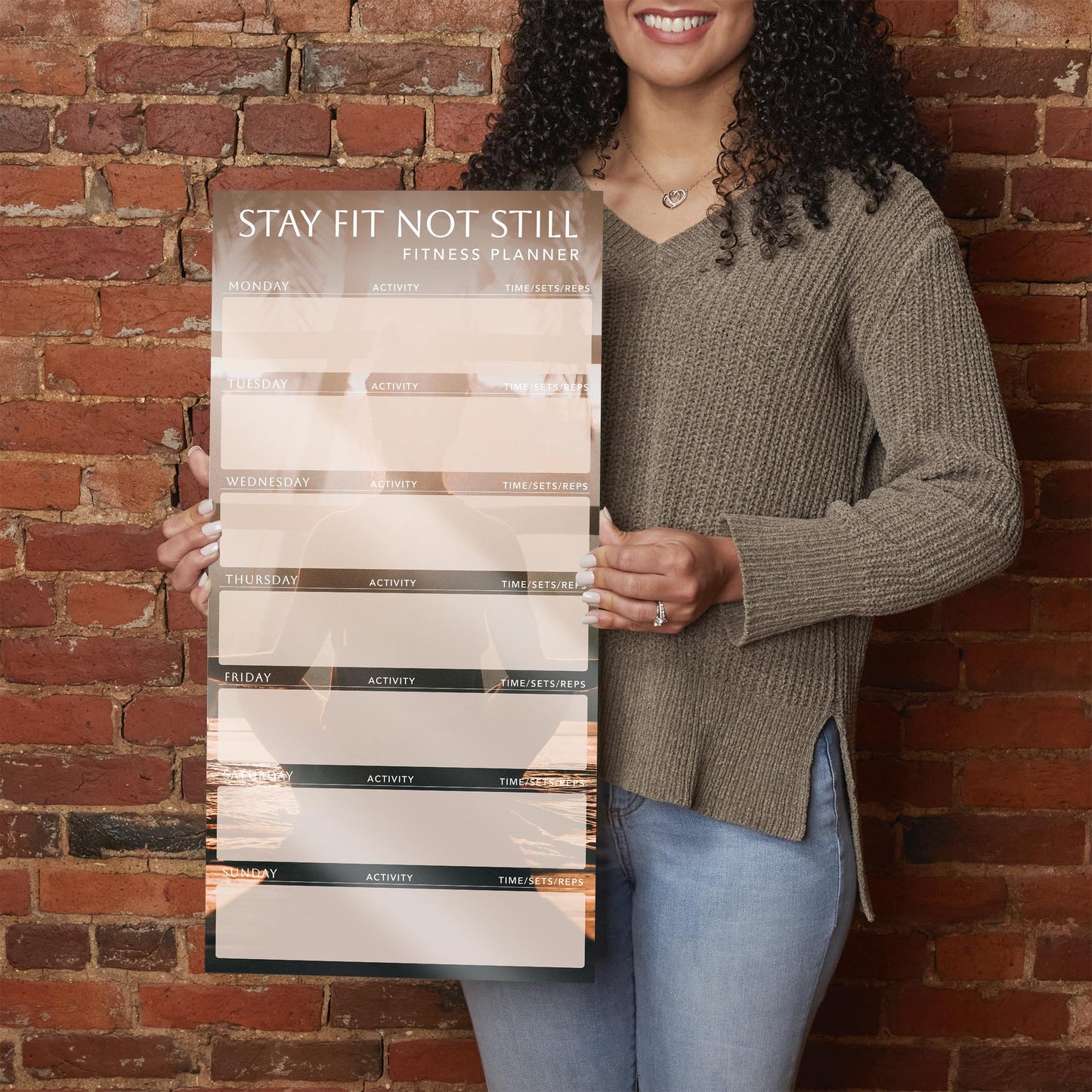 Meditation Stay Fit Not Still Fitness Tracker | 12x24
