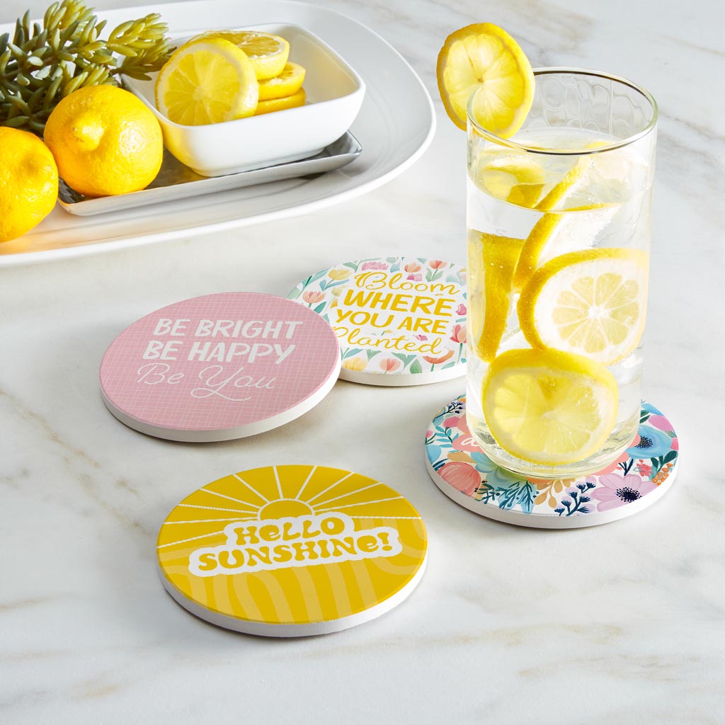 Spring Offset Circle Coaster Set | 4x4