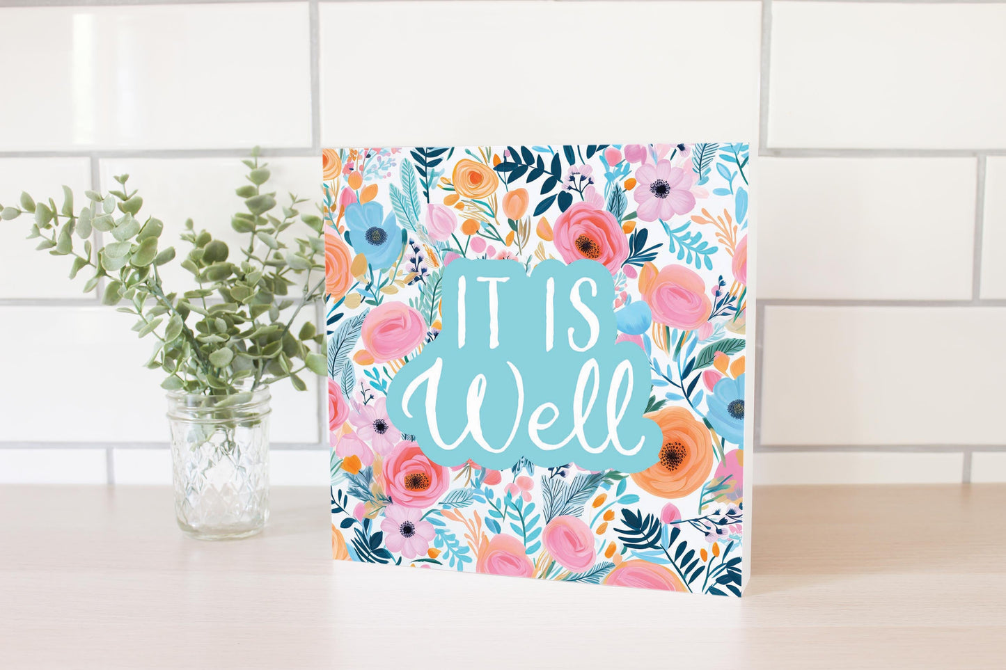 Spring Pastel It Is Well | 10x10