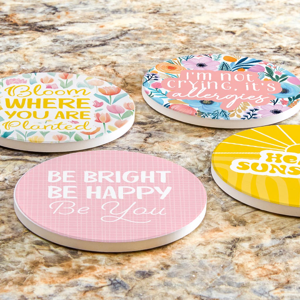 Spring Offset Circle Coaster Set | 4x4
