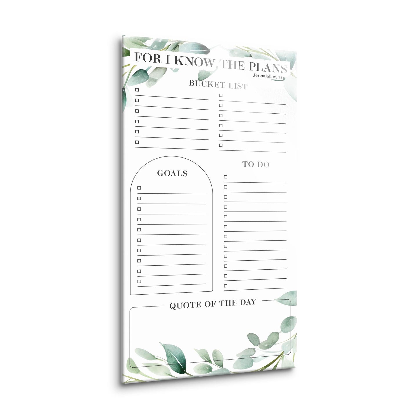 Graduation Tracker Sage Leaves I Know The Plans | 8x16