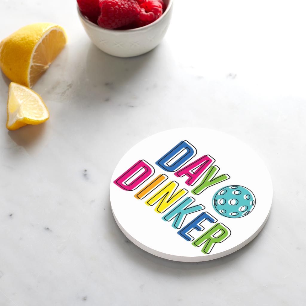 Neon Pickleball Day Dinker White | 4x4