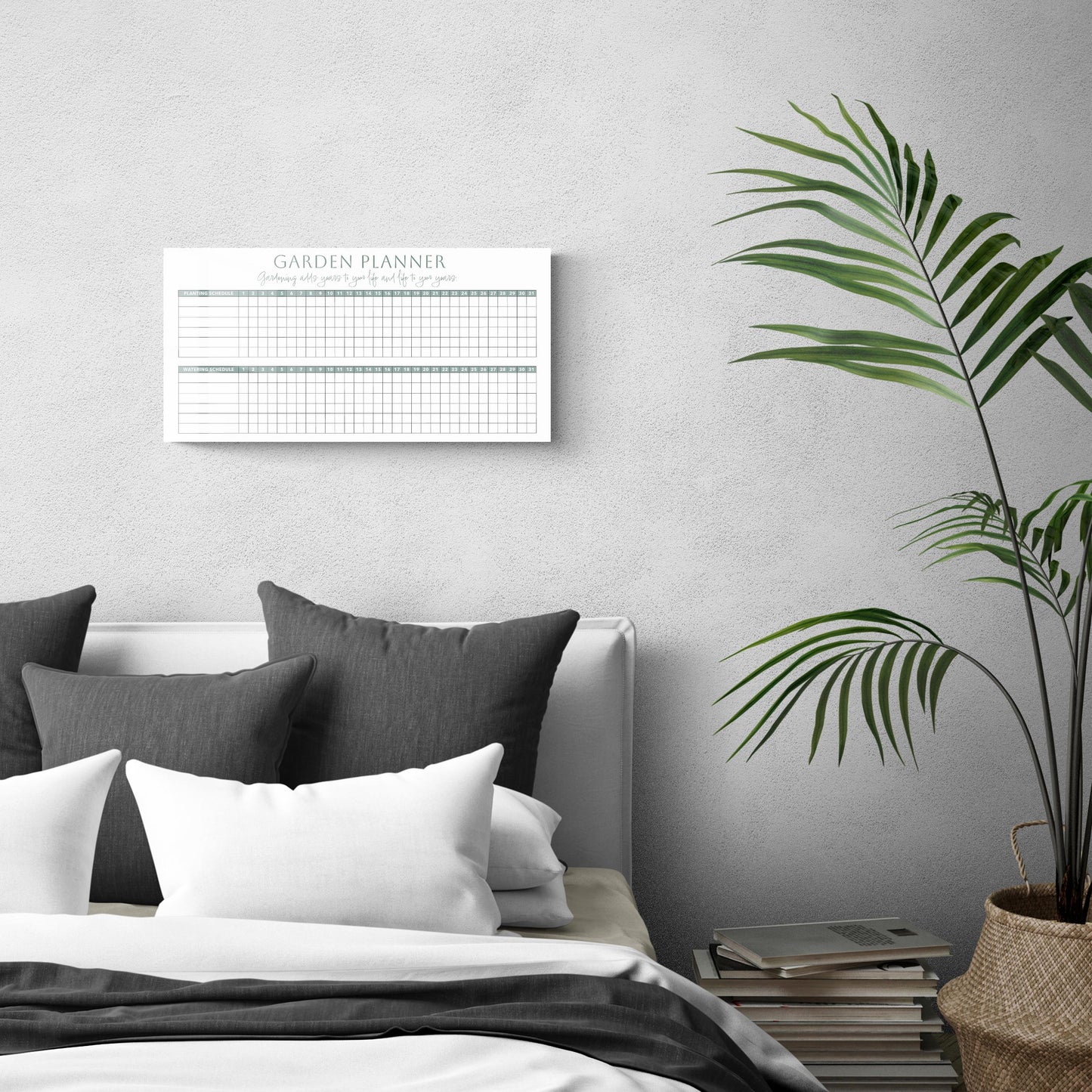 Garden Planner White and Green | 24x12