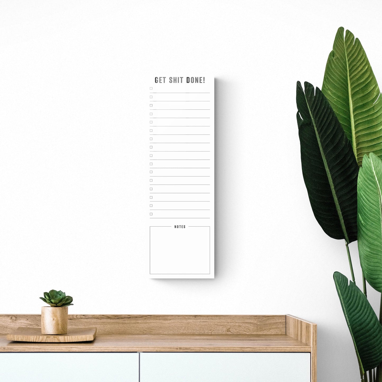 Minimalistic White To Do List Get Shit Done | 8x24