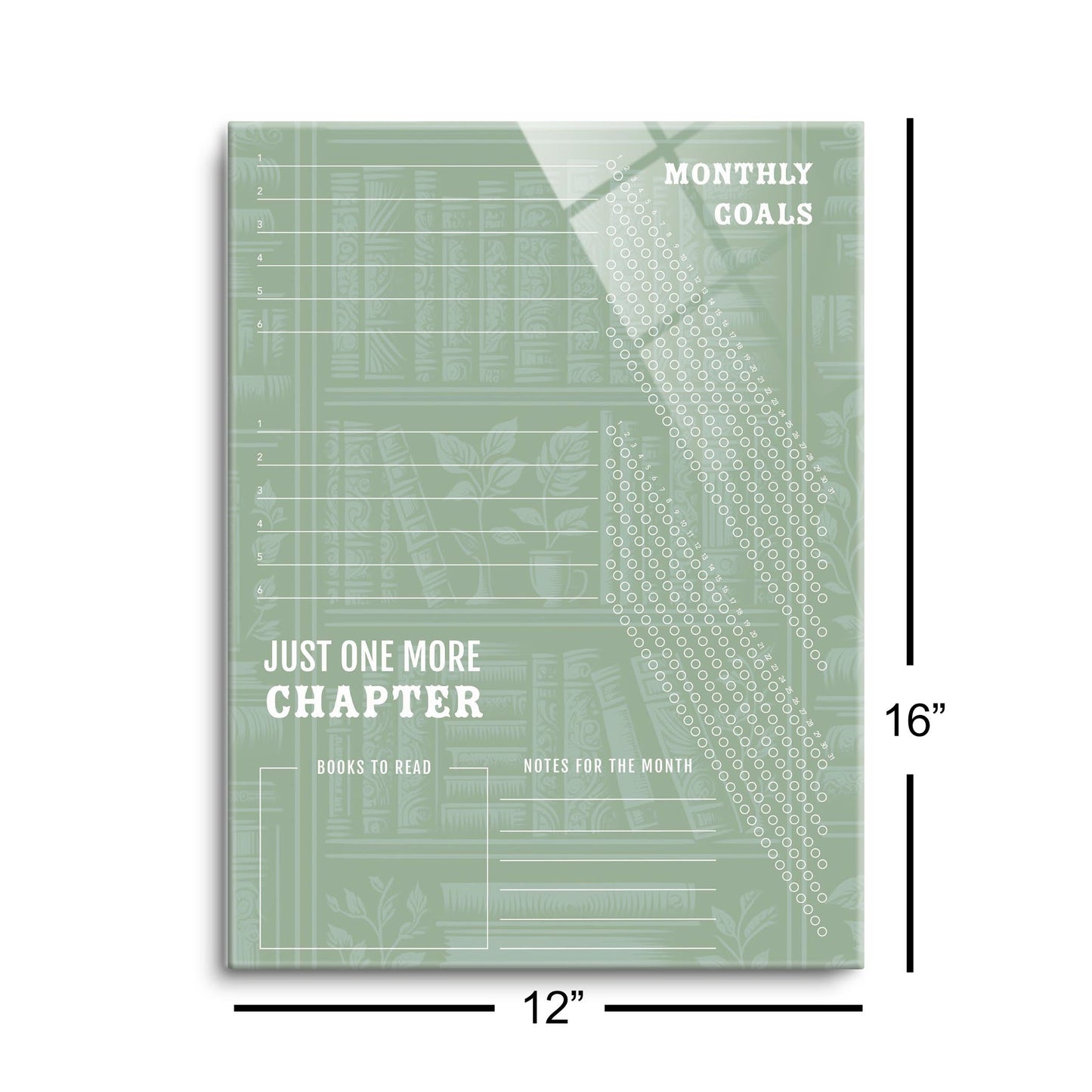 Book Habit Tracker Just One More Chapter | 12x16
