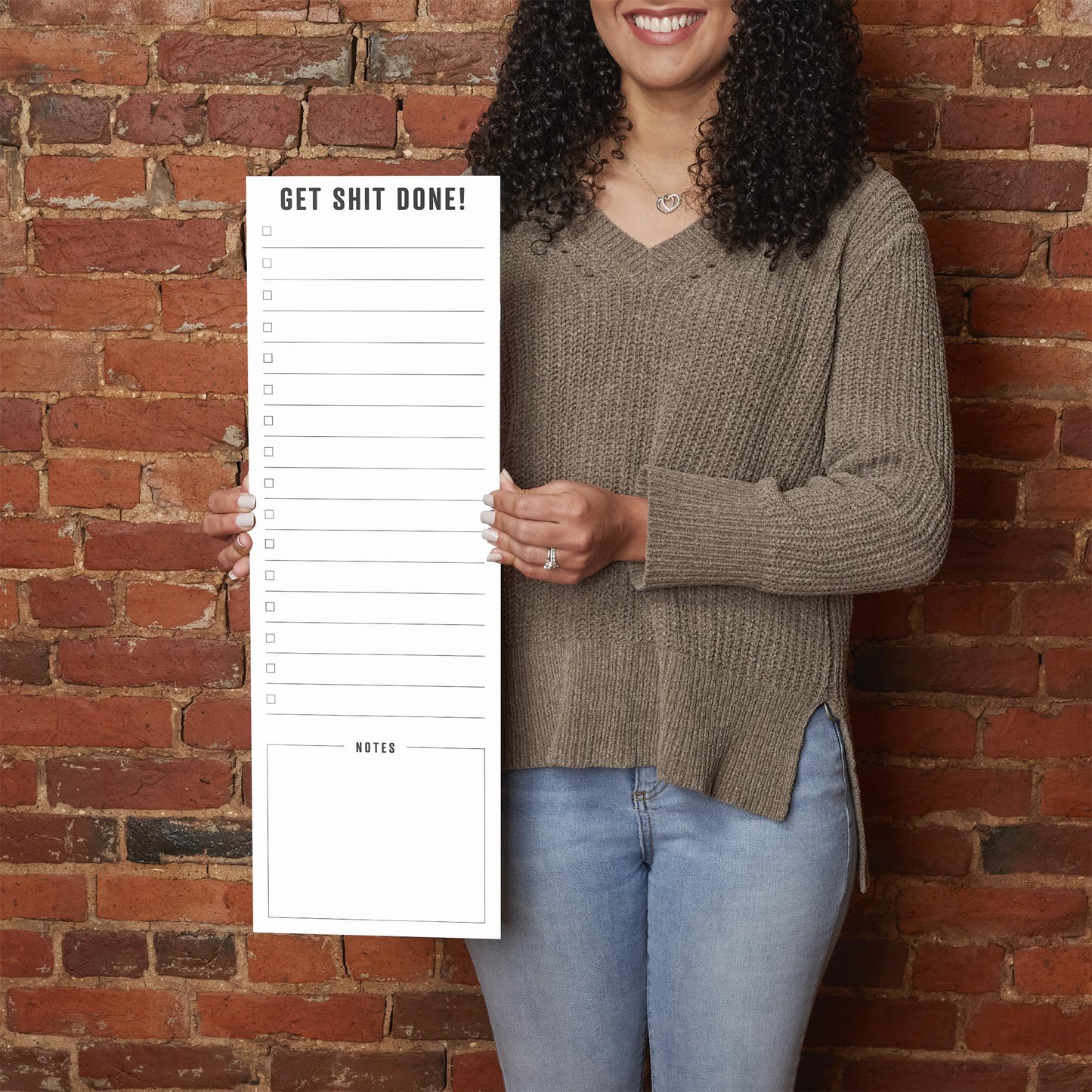 Minimalistic White To Do List Get Shit Done | 8x24