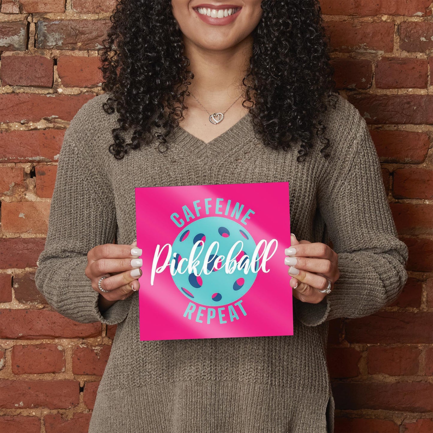 Neon Pickleball Caffeine Pickleball Repeat | 8x8