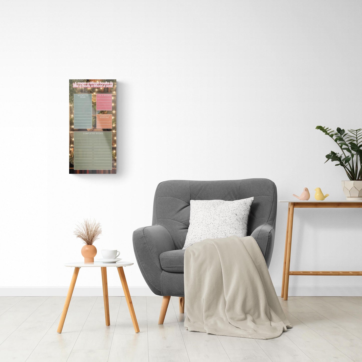 Lighted Book Nook Reading Tracker | 12x24