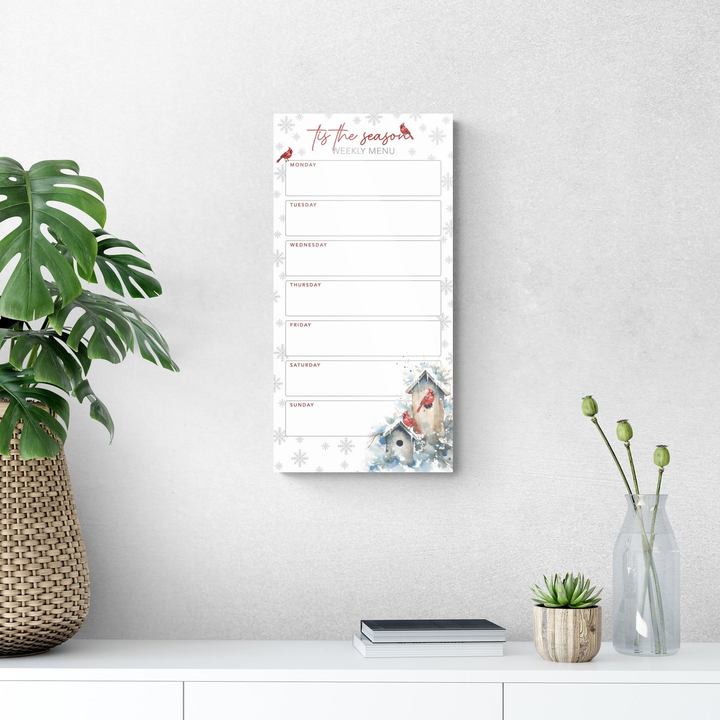 Classic Cardinals Menu Board | 12x24