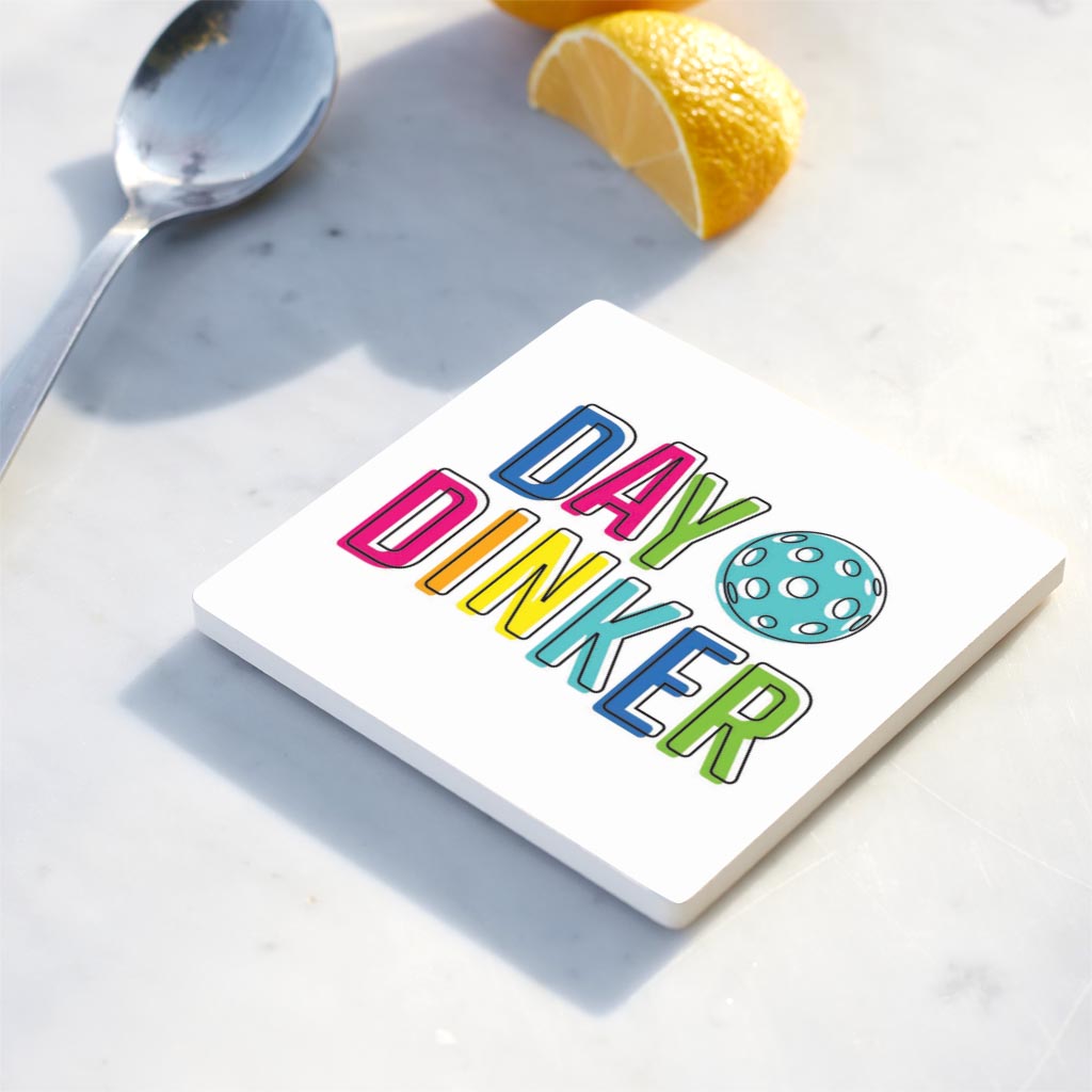Neon Pickleball Day Dinker White | 4x4