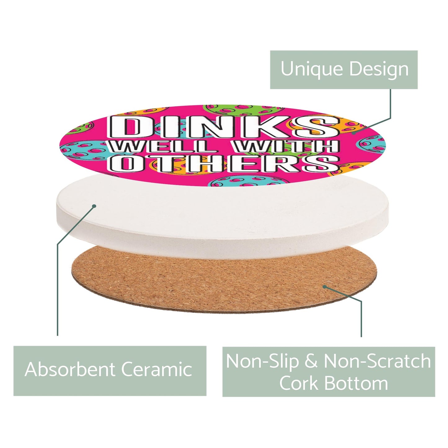 Neon Pickleball Dinks Well | 4x4