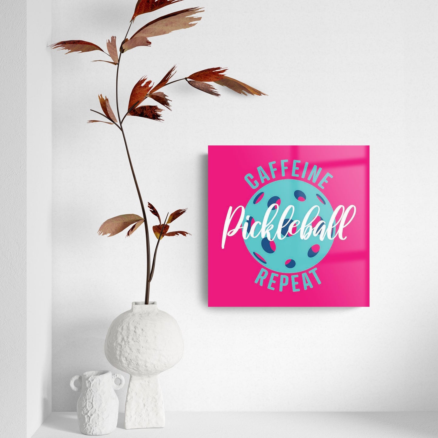 Neon Pickleball Caffeine Pickleball Repeat | 8x8