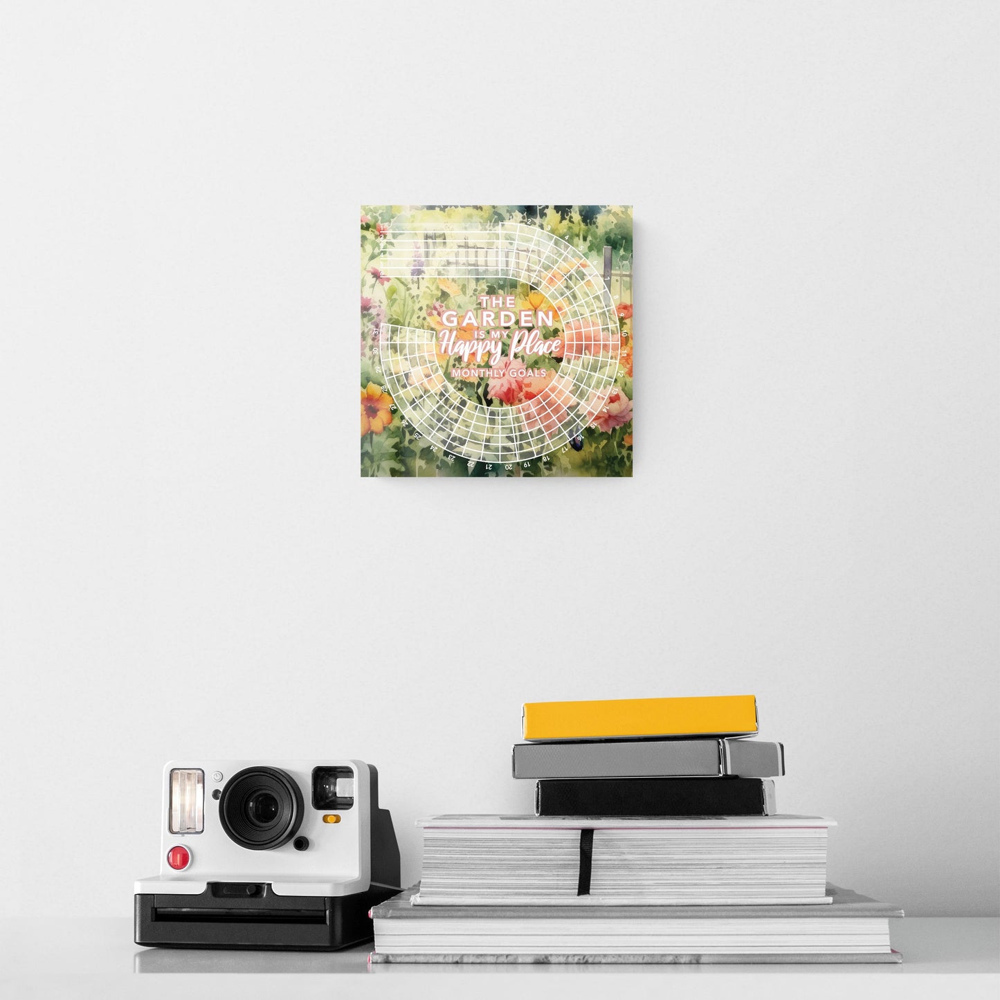 Watercolor Floral Habit Tracker | 8x8