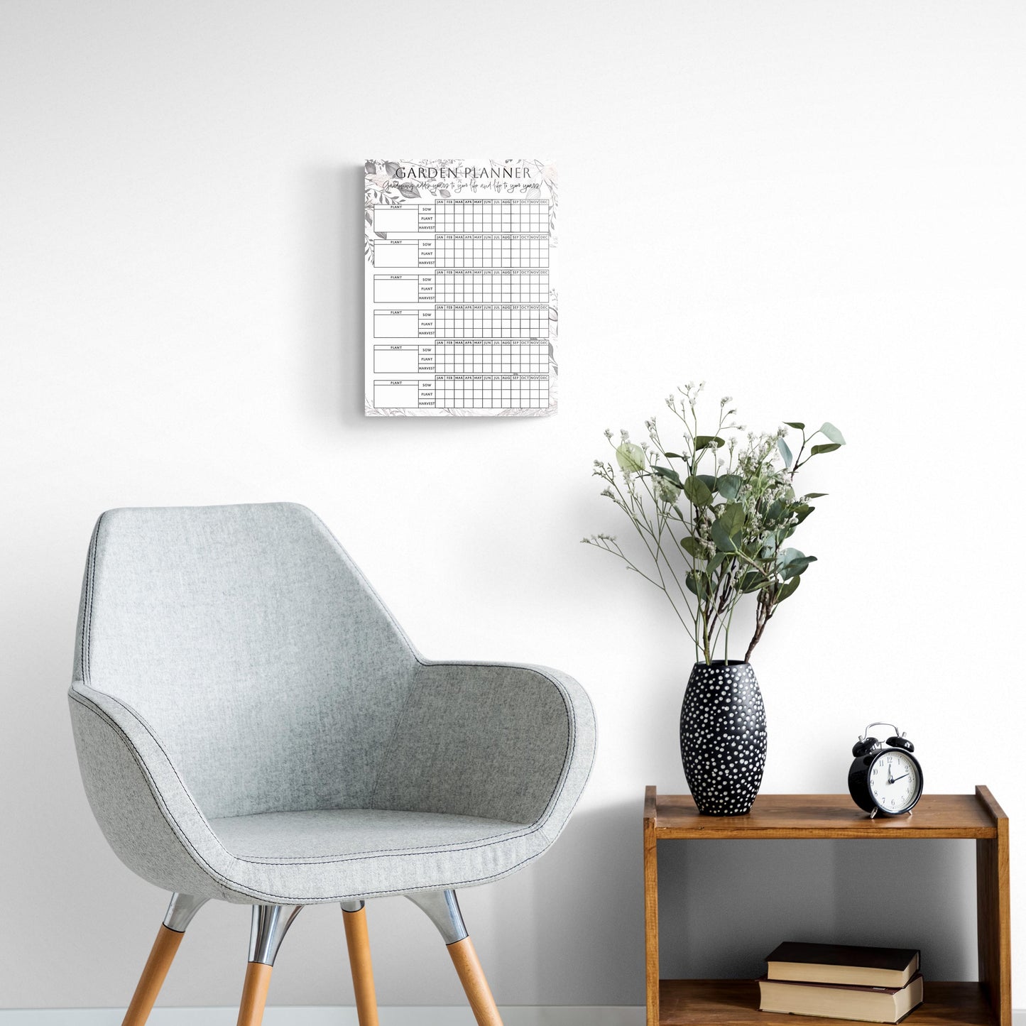 Garden Planner Minimalistic Floral | 12x16
