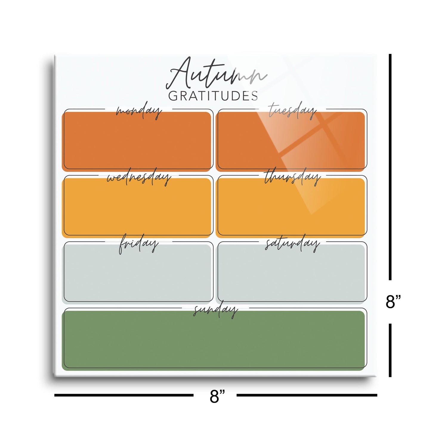 Autumn Gratitudes Simple Colorful Boxes | 8x8