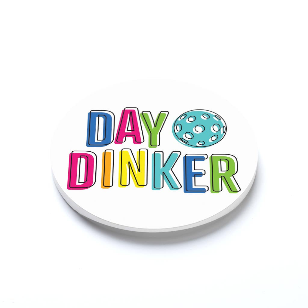 Neon Pickleball Day Dinker White | 2.65x2.65