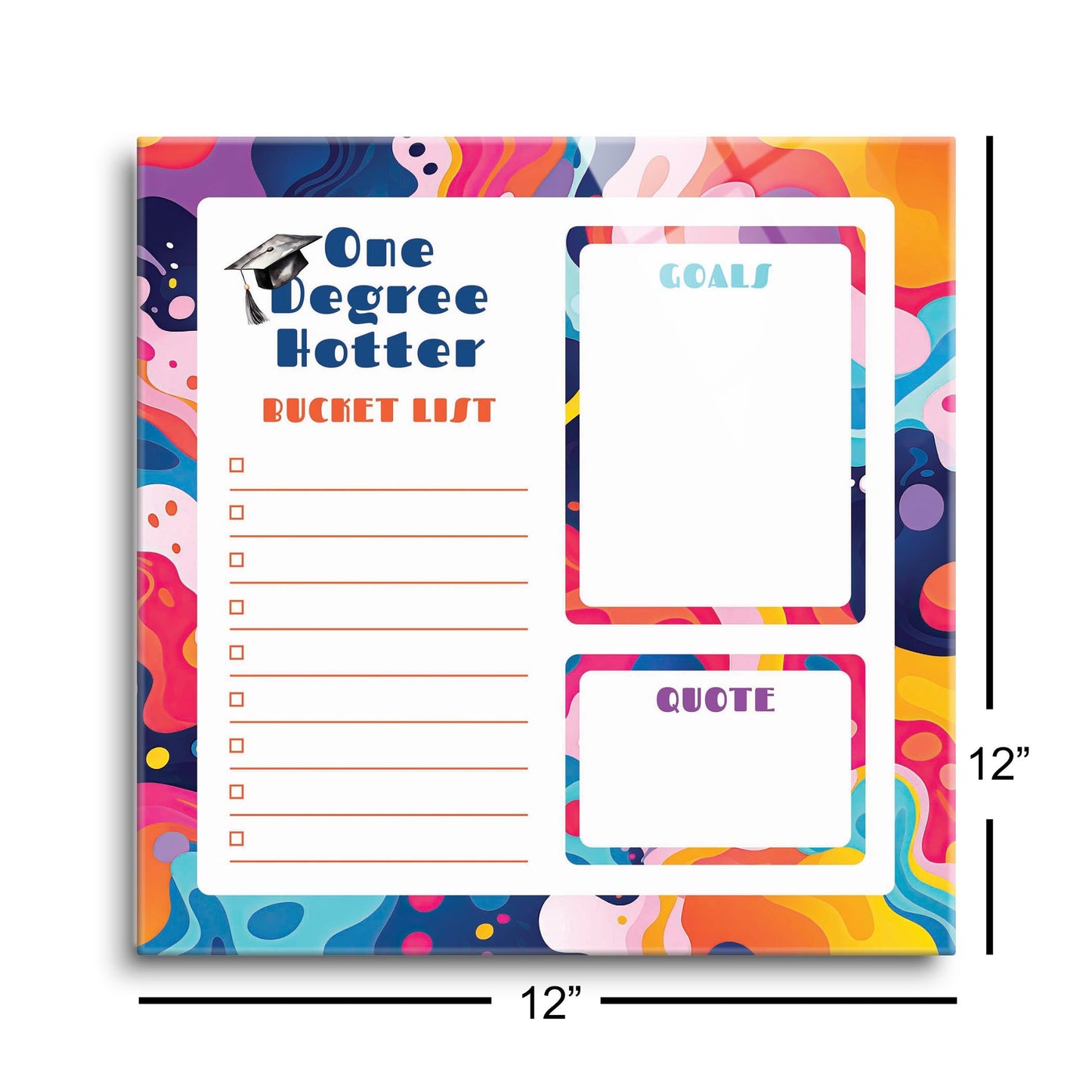 Graduation Tracker Abstract Fluid Degree Hotter | 12x12