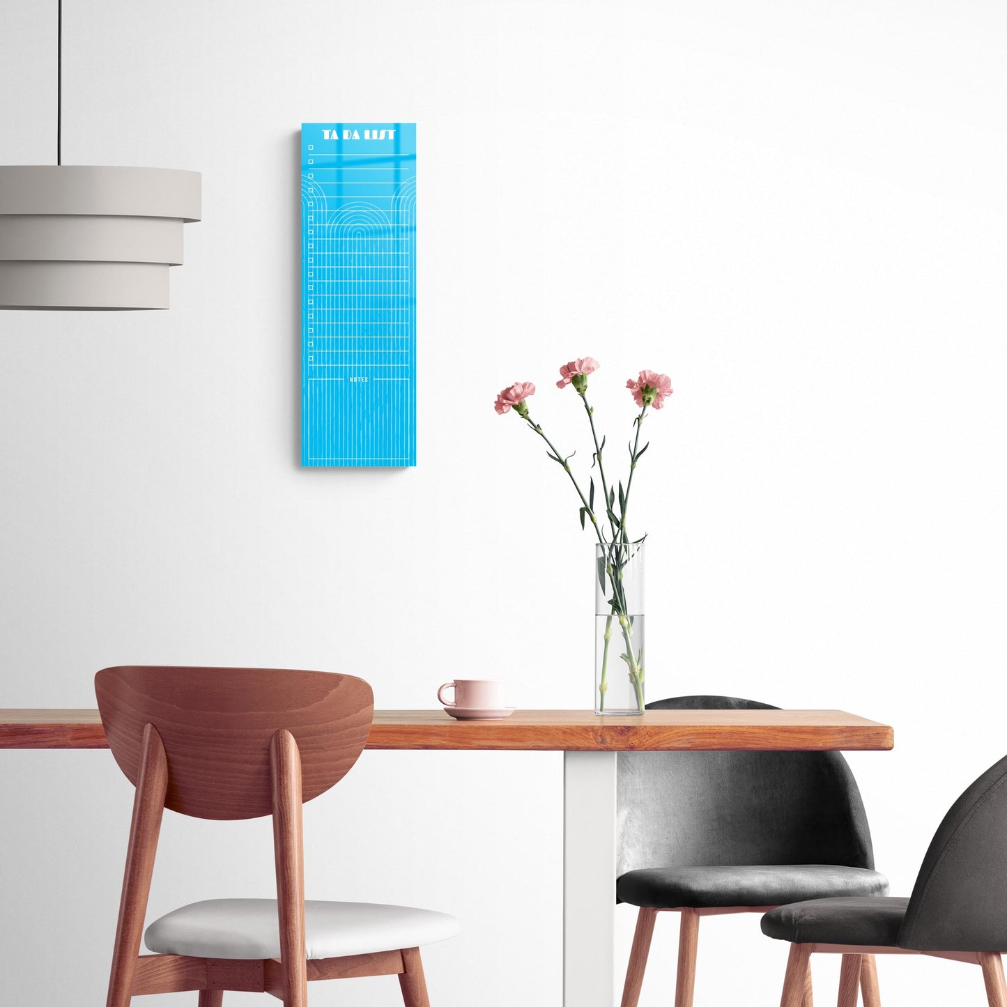 Neon Blue Ta Da List | 8x24