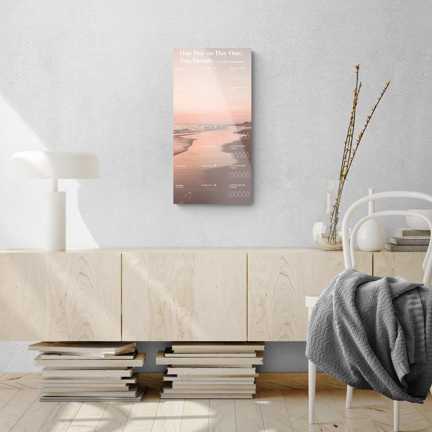 Neutral Sunset Beach Day One Fitness Tracker | 12x24