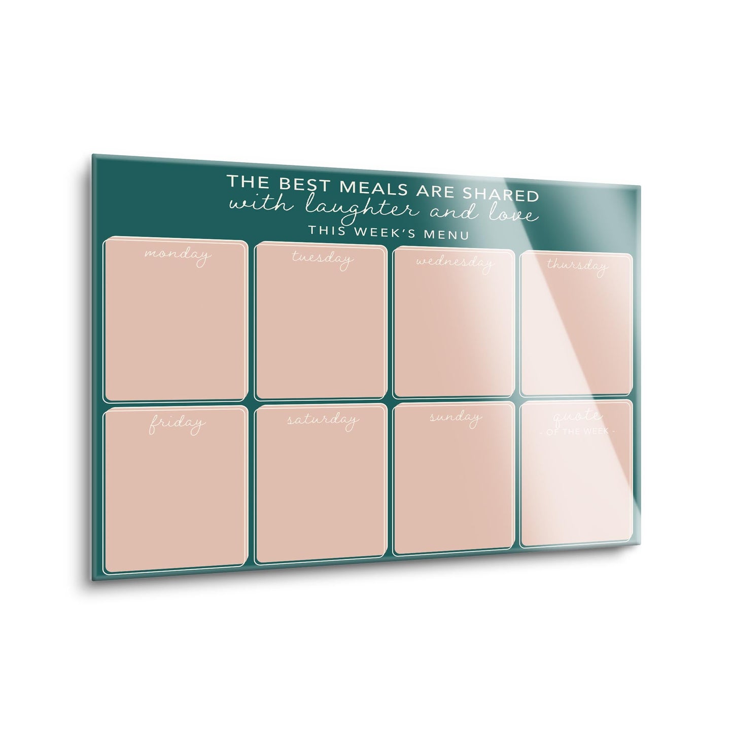 Minimalistic Green and Pink Menu Board | 16x12