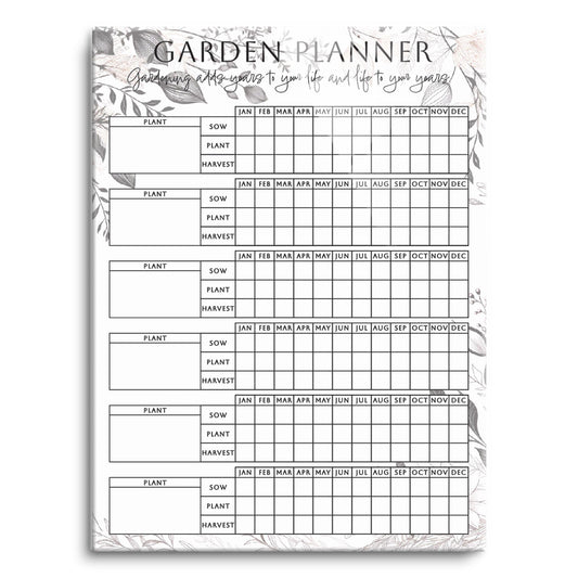 Garden Planner Minimalistic Floral | 12x16