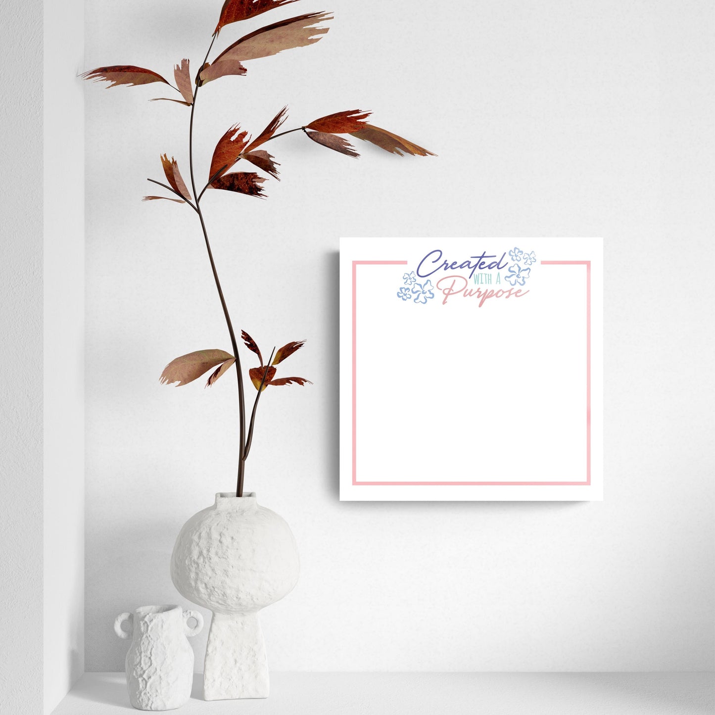 Clairmont & Co Faith Created With Purpose Notes | 8x8