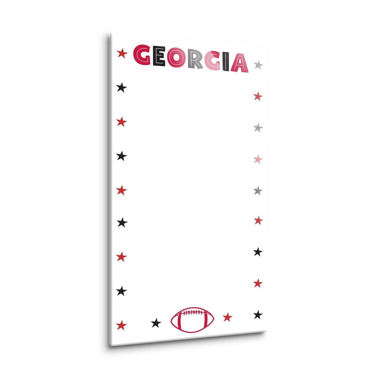 Clairmont & Co Game Day Stars Georgia Note Board | 8x16