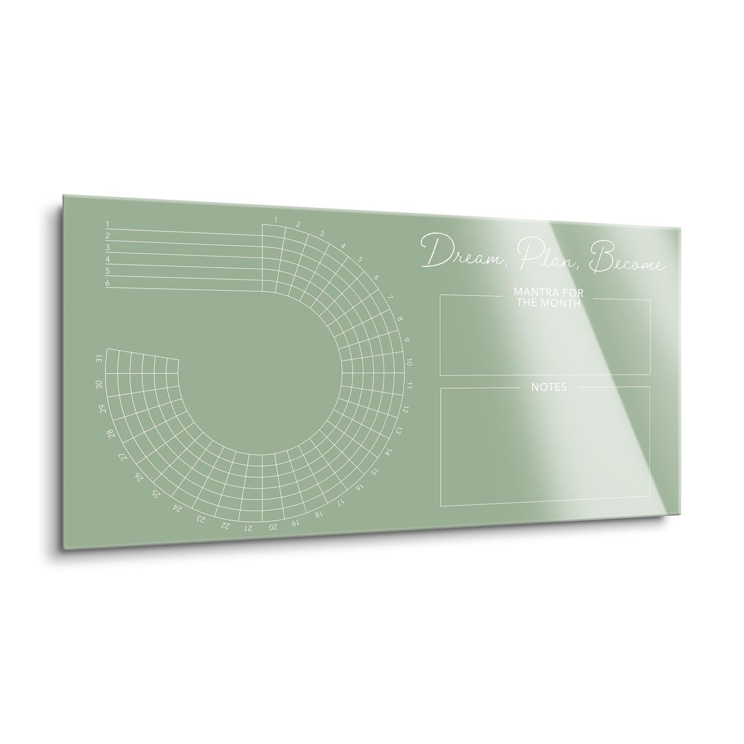Minimalistic Sage Green Self Care Habit Tracker | 24x12