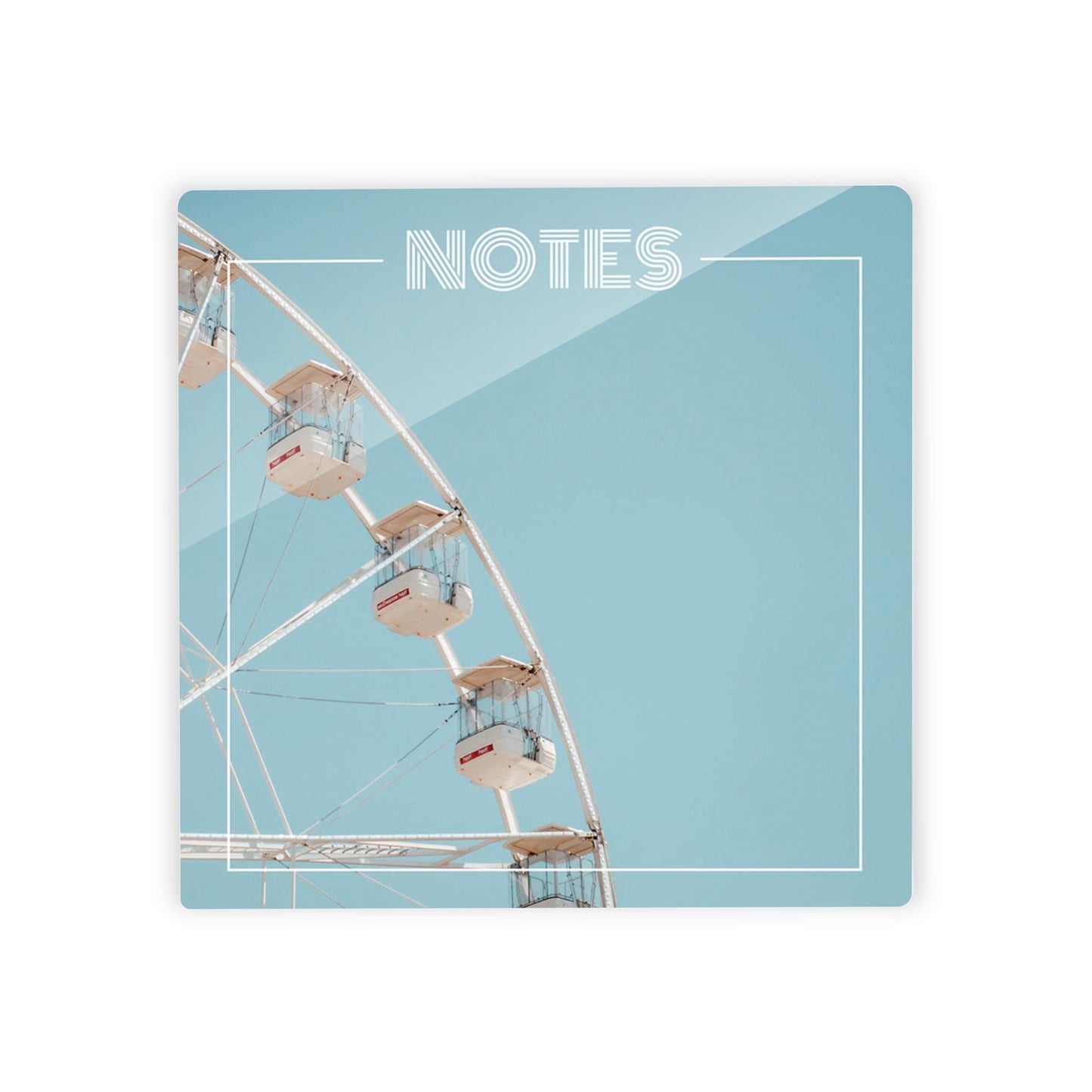 Retro Pastel Notes White Ferris Wheel | 4x4