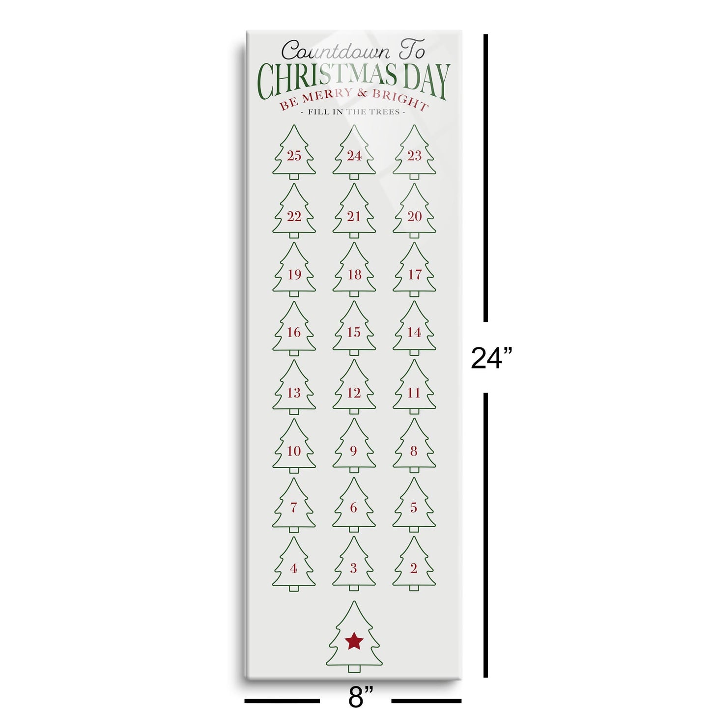 Countdown to Christmas Day Trees | 8x24